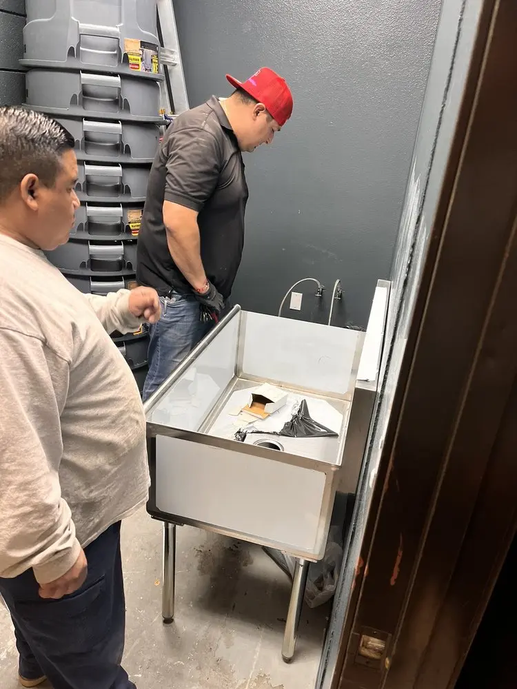 Commercial plumbing and sink installation in Burbank